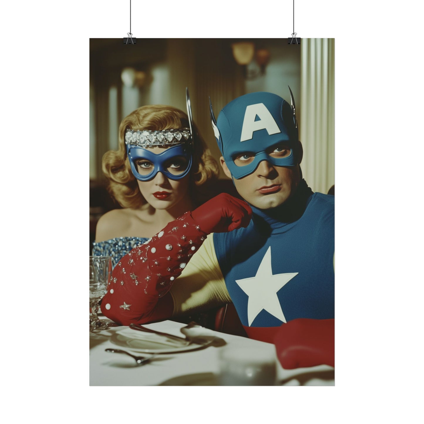 Affiche Vintage 70's Captain America Marvel