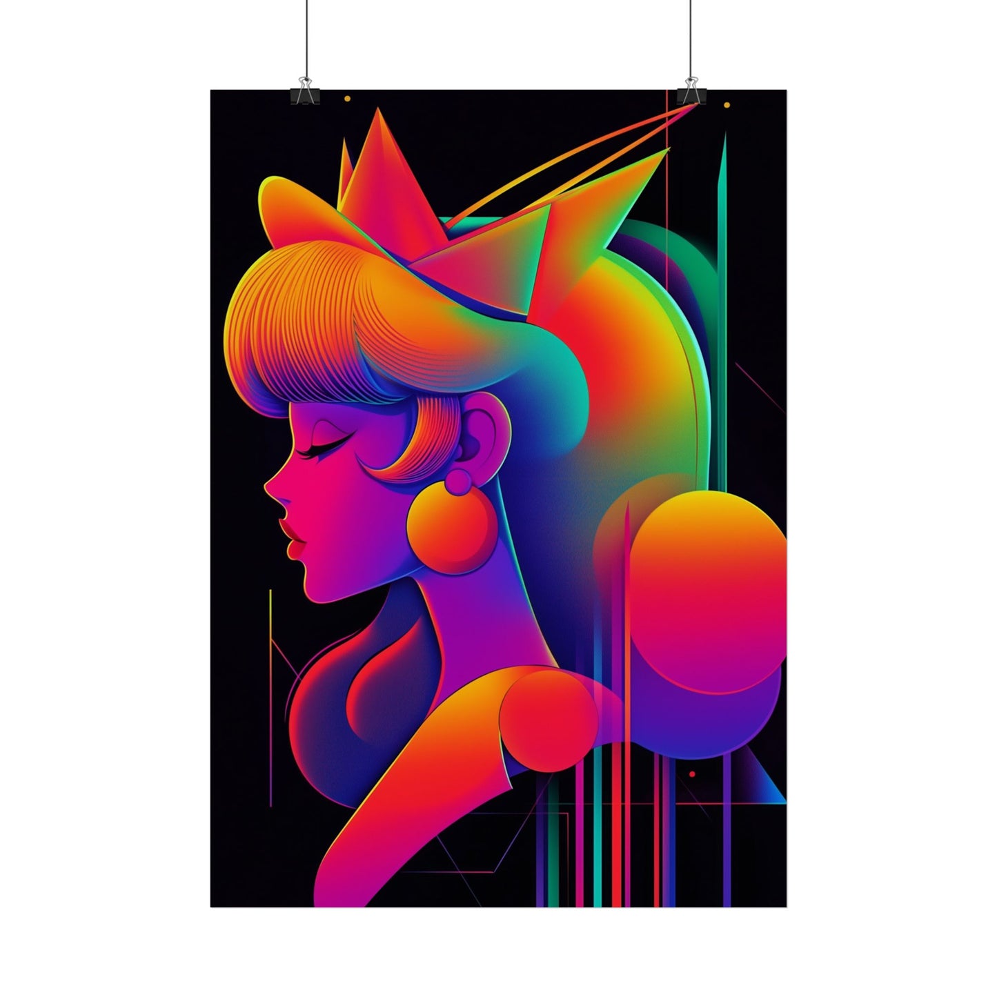 Affiche Black Neon, Peach
