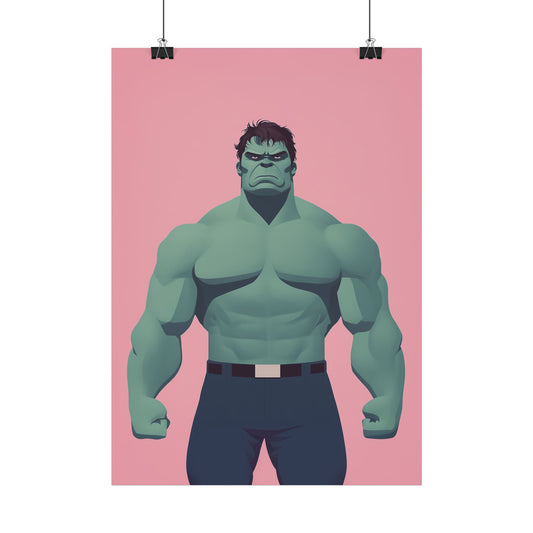 Affiche Vector Minimaliste Hulk Marvel