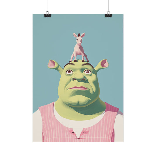 Affiche Vector Minimaliste Shrek