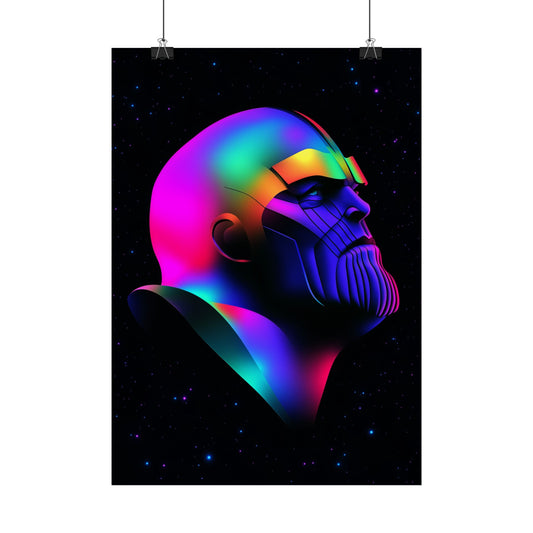 Affiche Black Neon Thanos