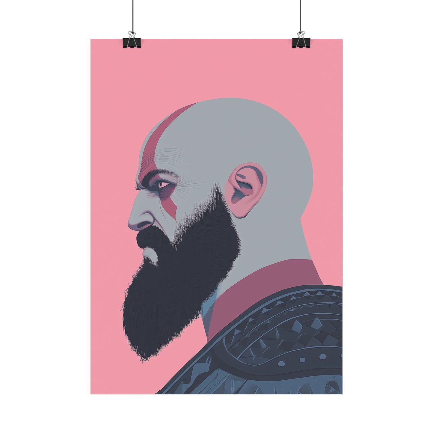 Affiche Vector Minimaliste Kratos God Of War