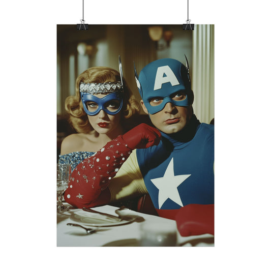 Affiche Vintage 70's Captain America Marvel