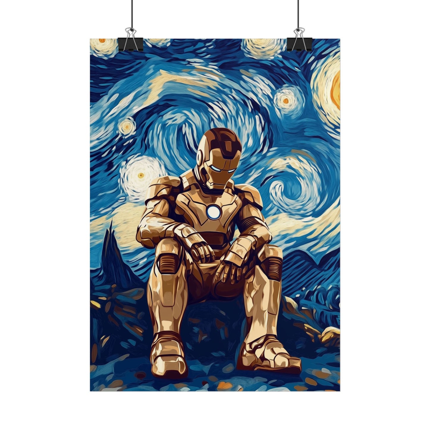 Affiche Van Gogh, Iron Man