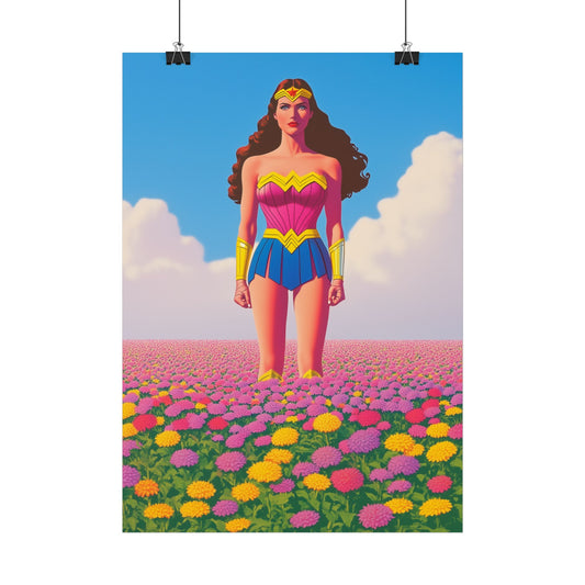 Affiche Retro Sunny Wonder Woman