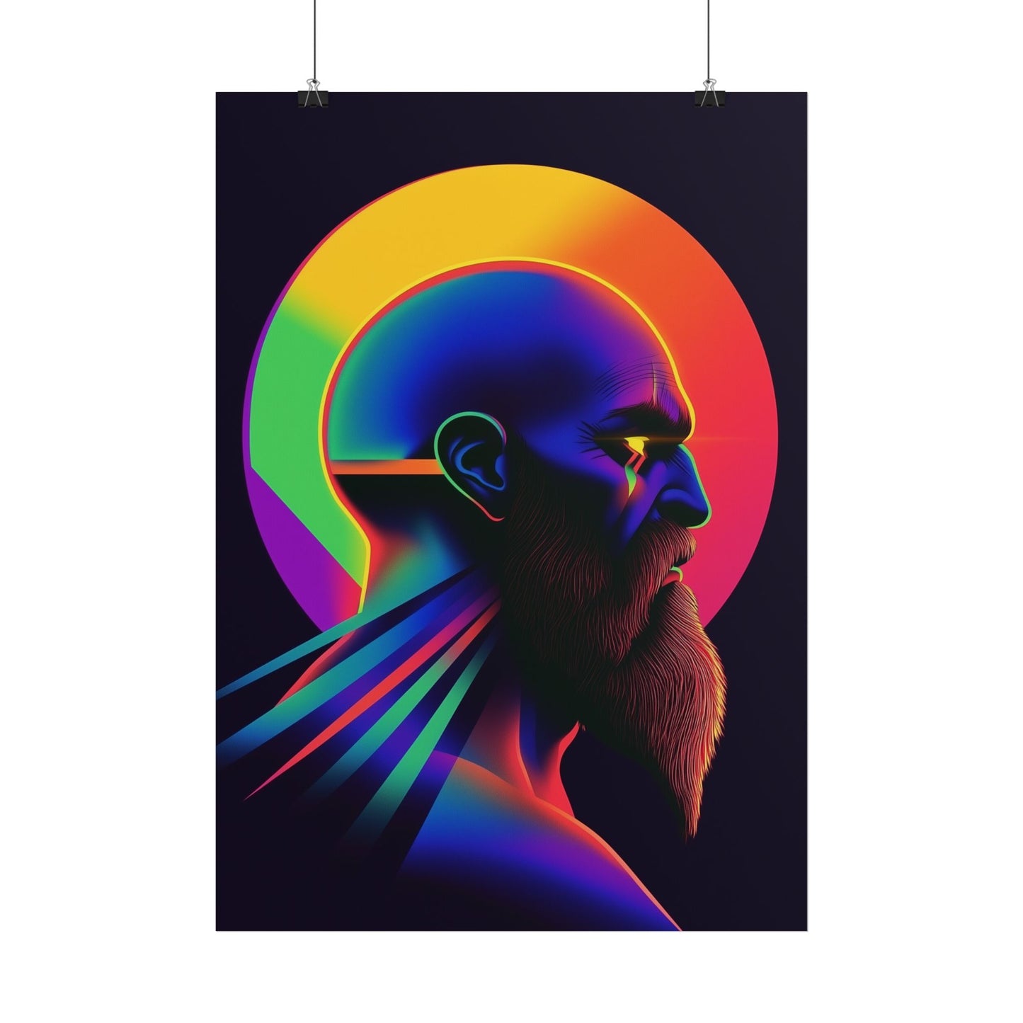 Affiche Black Neon Kratos