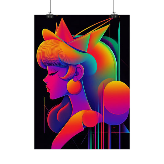 Affiche Black Neon, Peach