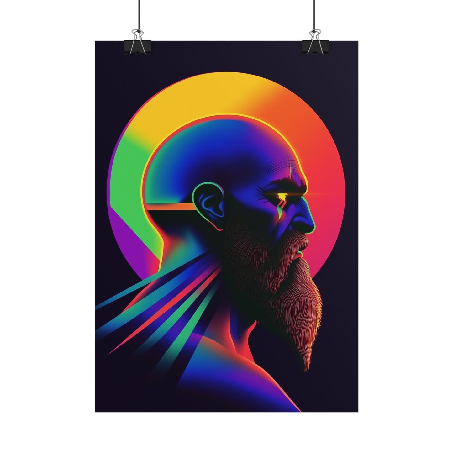 Affiche Black Neon Kratos