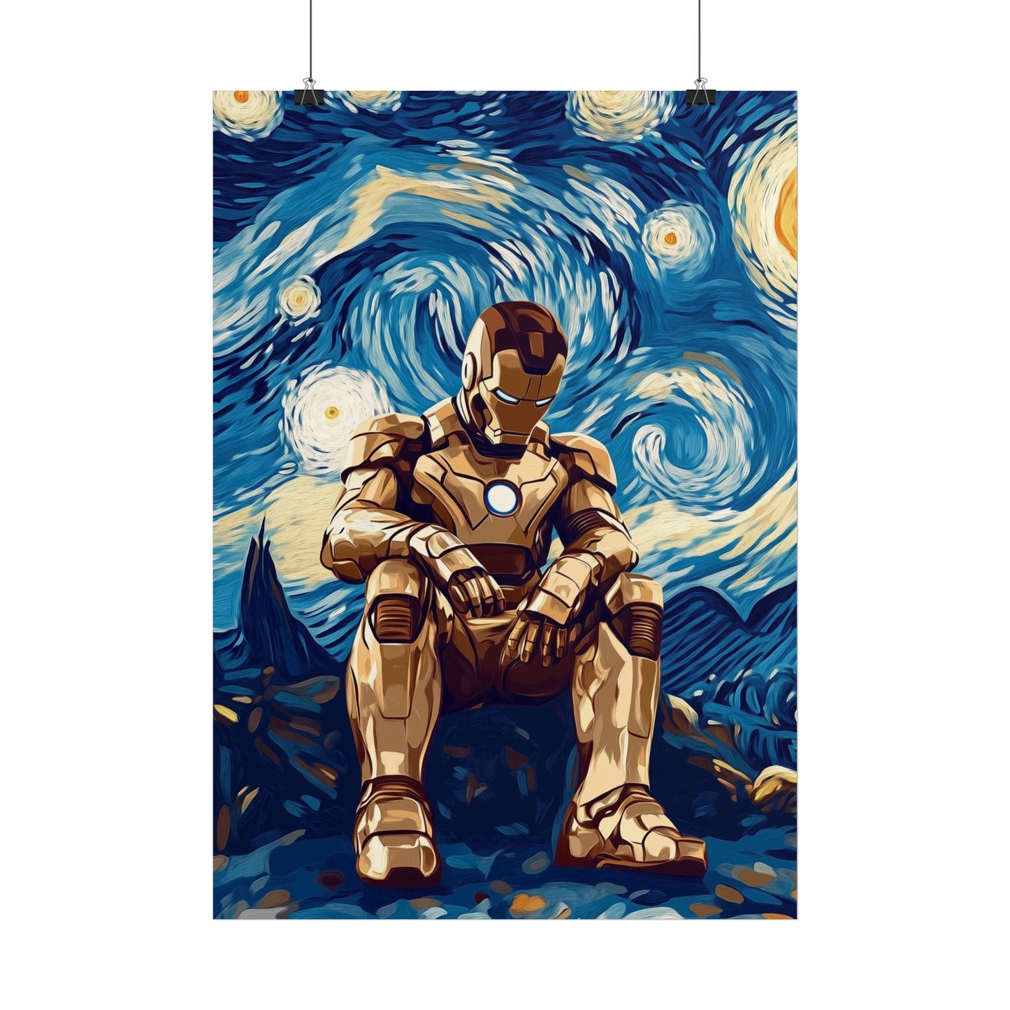 Affiche Van Gogh, Iron Man